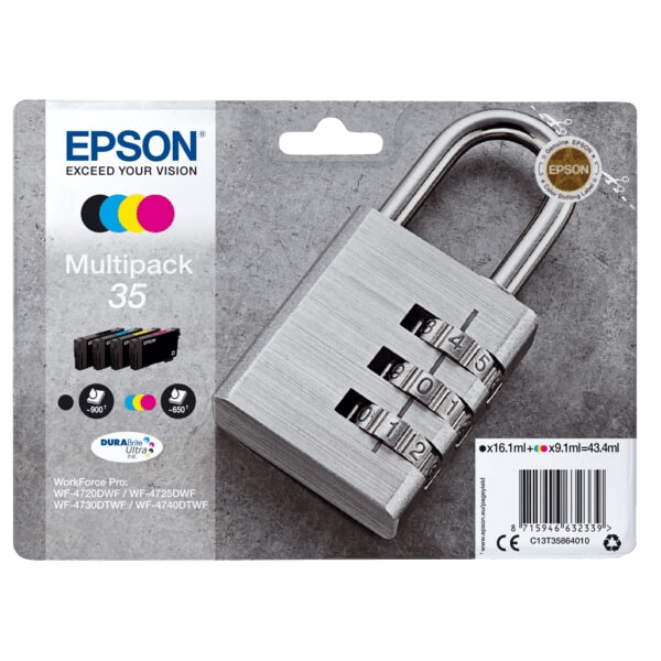 C13T35864010 Epson 35 CMYK Skrivarpatron - 43,4 ml. - Original