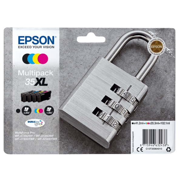 C13T35964010 Epson 35 CMYK XL Skrivarpatron - 102,2 ml. - Original
