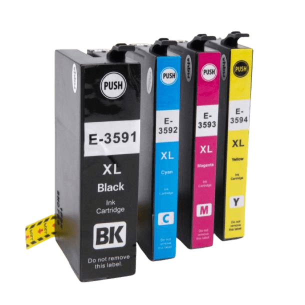 4 st. XL Epson 35 Skrivarpatron rabattpaket - Kompatibel