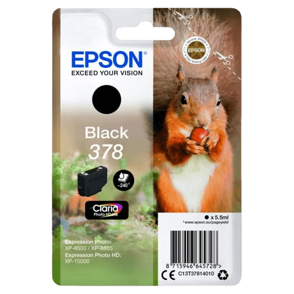 C13T37814010 Epson 378 svart Skrivarpatron - 5 ml. - Original