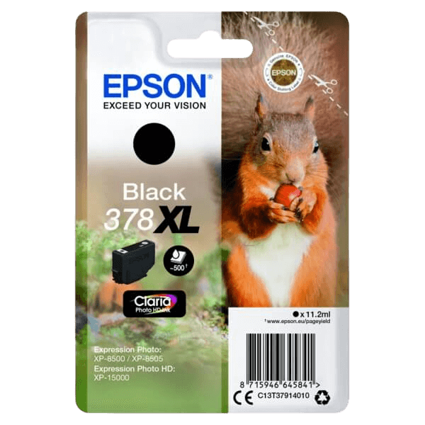 C13T37914010 Epson 378 svart XL Skrivarpatron - 11,2 ml. - Original