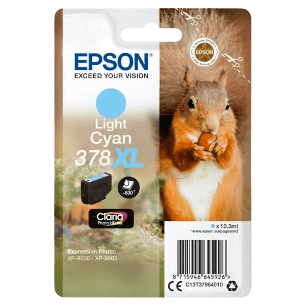 C13T37954010 Epson 378 ljus cyan XL Skrivarpatron - 10,3 ml. - Original