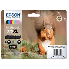 C13T37984010 Epson 378 CMYK XL Skrivarpatron - 11,2 + 3x9,3 + 2x10,3 ml. - Original