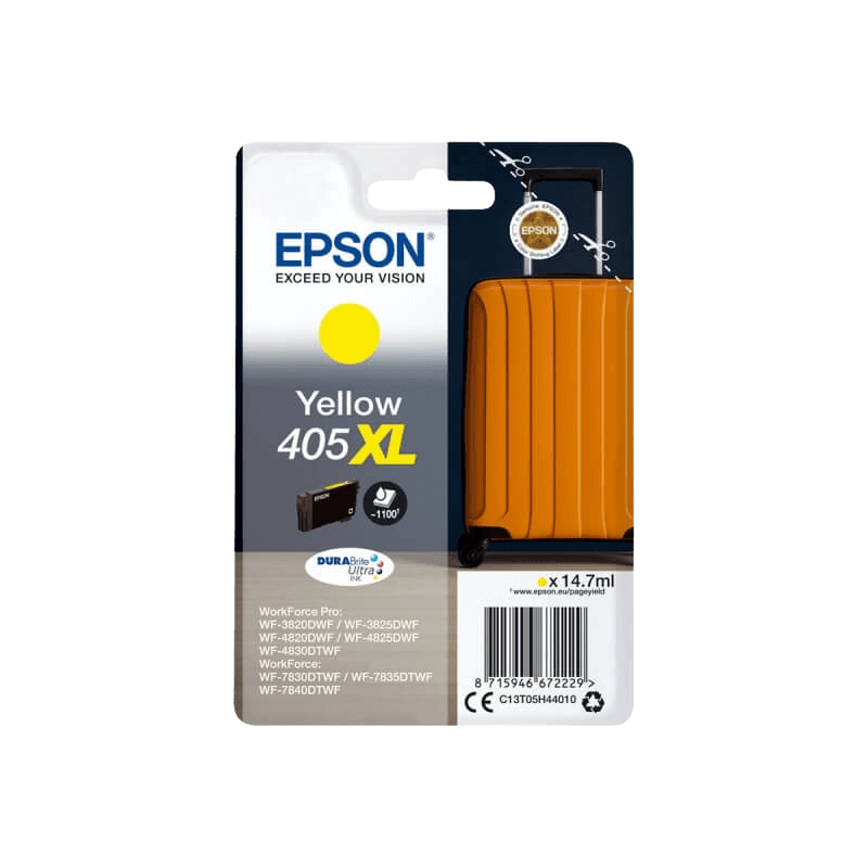 C13T05H44010 Epson 405XL gul Skrivarpatron - 14,7 ml. - Original
