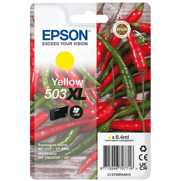 C13T09R44010 Epson 503XLY gul Skrivarpatron - 6,4 ml. - Original
