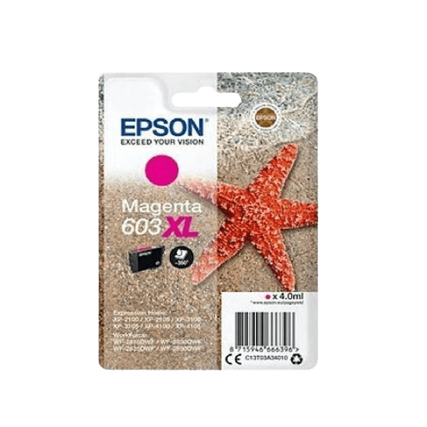 C13T03A34010 Epson 603XL magenta Skrivarpatron - 4 ml. - Original