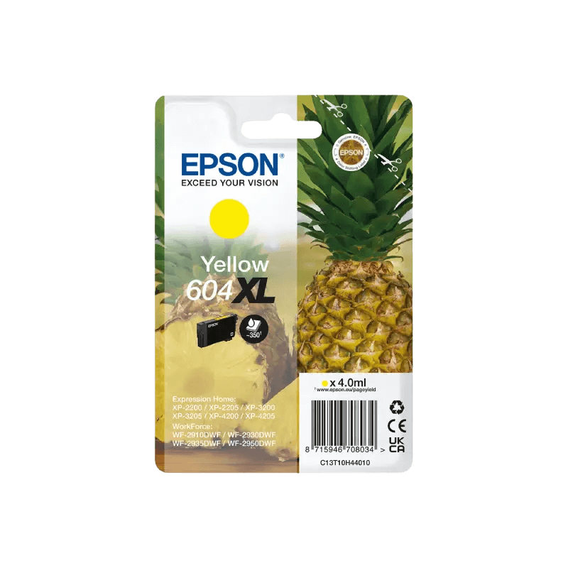 C13T10H44010 Epson 604XL gul Skrivarpatron - 4 ml. - Original