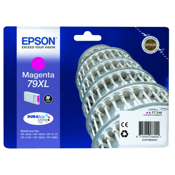 C13T79034010 Epson 79 magenta XL Skrivarpatron - 17 ml. - Original