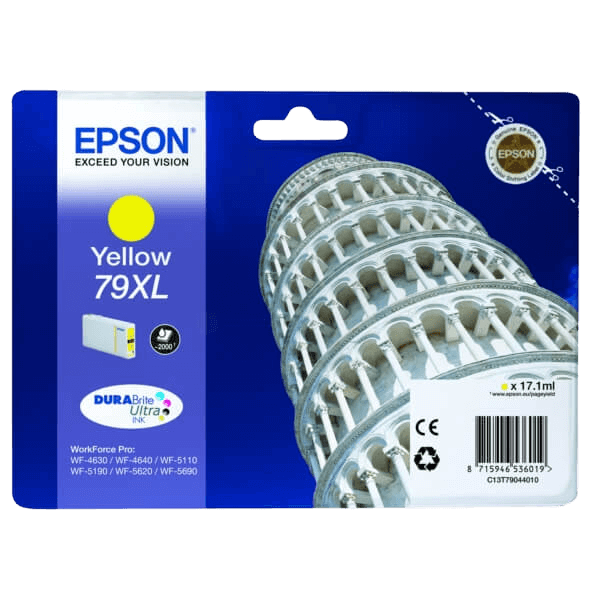 C13T79044010 Epson 79 gul XL Skrivarpatron - 17 ml. - Original