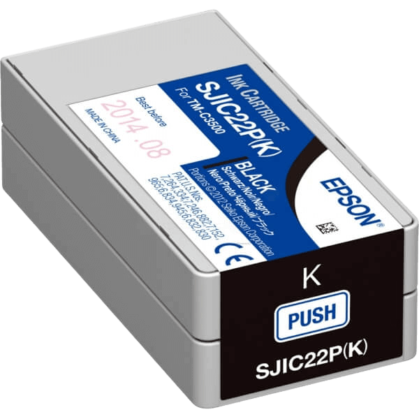 C33S020601 Epson SJIC22P svart Skrivarpatron - 32,6 ml. - Original