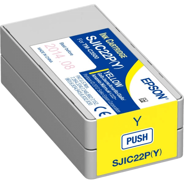 C33S020604 Epson SJIC22P gul Skrivarpatron - 32,5 ml. - Original