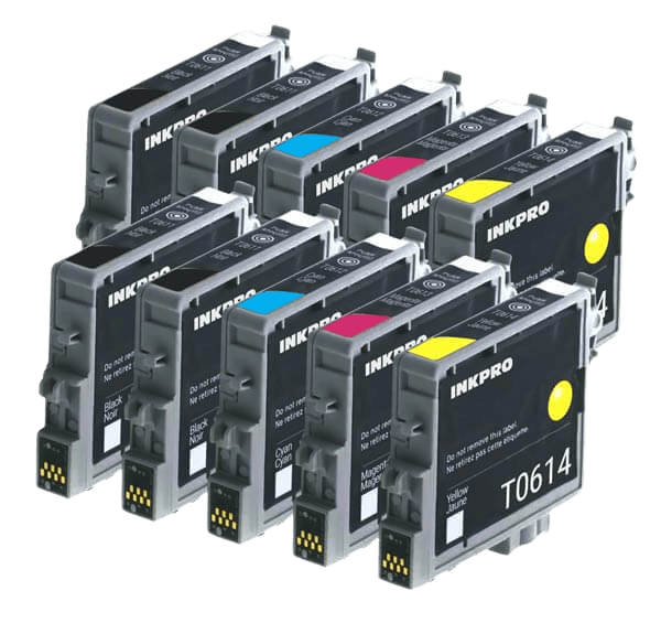 10 st. Epson T0611 Skrivarpatron rabattpaket - Kompatibel