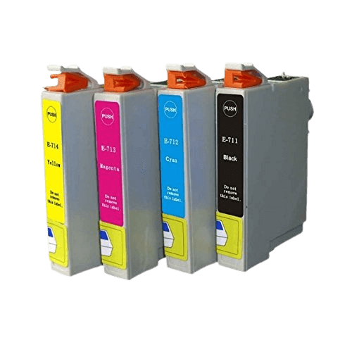 4 st. Epson T0711 Skrivarpatron rabattpaket - Kompatibel