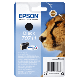 C13T07114012 Epson T0711 svart Skrivarpatron - 7,4 ml. - Original