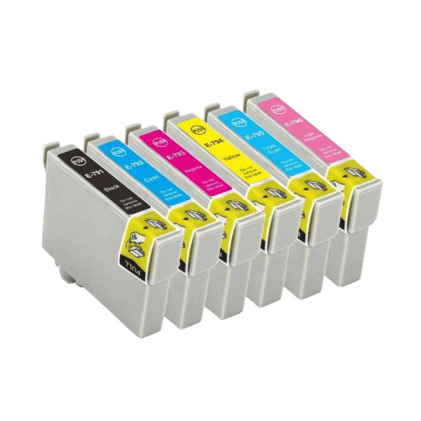 6 st. XL Epson T0791 Skrivarpatron rabattpaket - Kompatibel