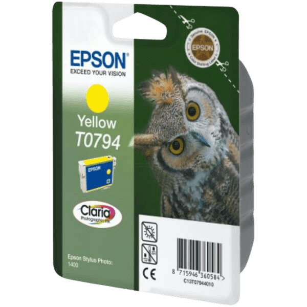 C13T07944010 Epson T0794 gul XL Skrivarpatron - 11,1 ml. - Original