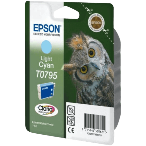 C13T07954010 Epson T0795 ljus cyan XL Skrivarpatron - 11,1 ml. - Original