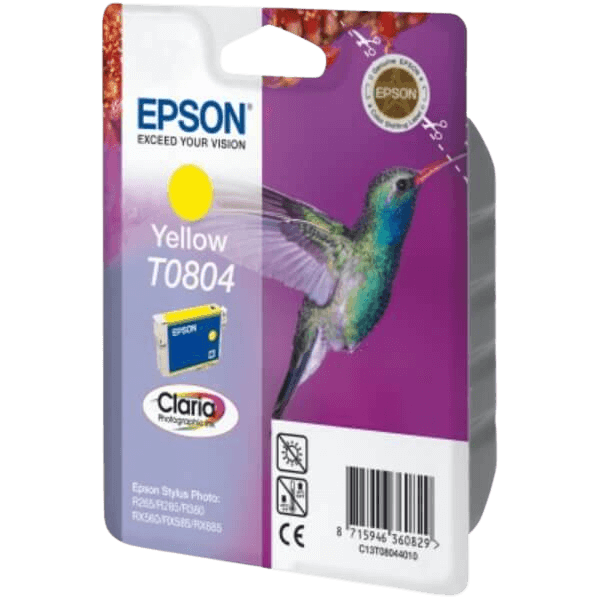 C13T08044011 Epson T0804 gul Skrivarpatron - 7,4 ml. - Original