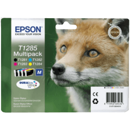 C13T12854012 Epson T1285 CMYK Skrivarpatron - 1x5,9 + 3x3,5 ml. - Original