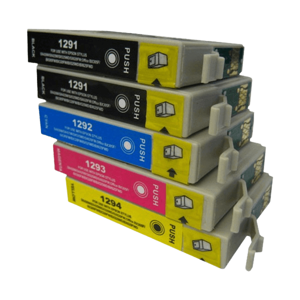 5 st. XL Epson T1291 Skrivarpatron rabattpaket - Kompatibel