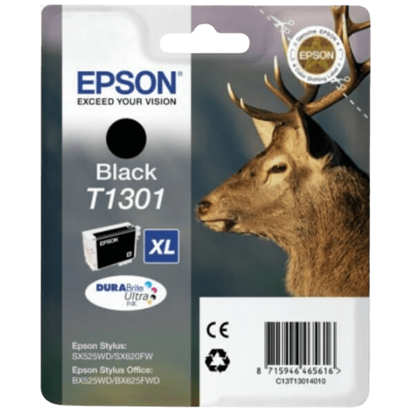 C13T13014012 Epson T1301 svart XXL Skrivarpatron - 25,4 ml. - Original