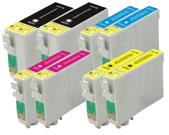 8 st. XXL Epson T1301 Skrivarpatron rabattpaket - Kompatibel