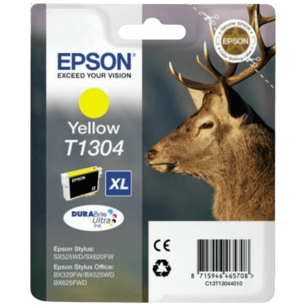C13T13044012 Epson T1304 gul XXL Skrivarpatron - 10,1 ml. - Original