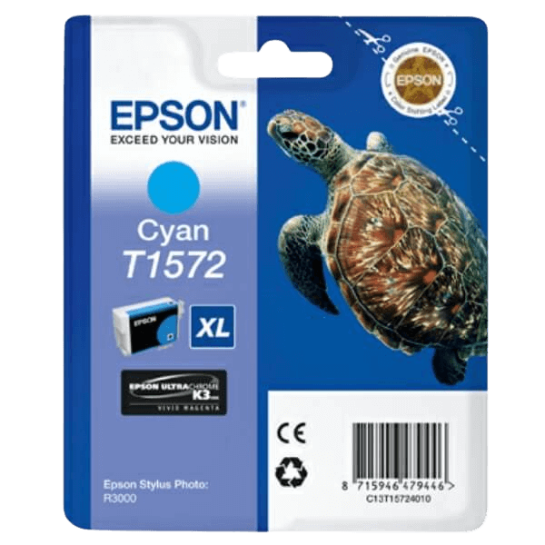C13T15724010 Epson T1572 cyan Skrivarpatron - 25.9 ml. - Original