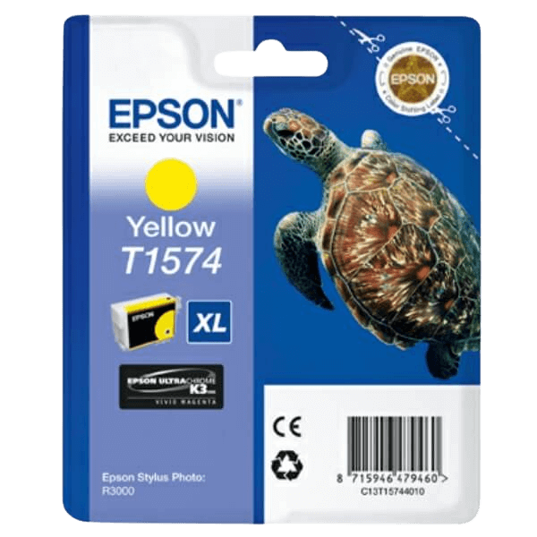 C13T15744010 Epson T1574 gul Skrivarpatron - 25,9 ml. - Original