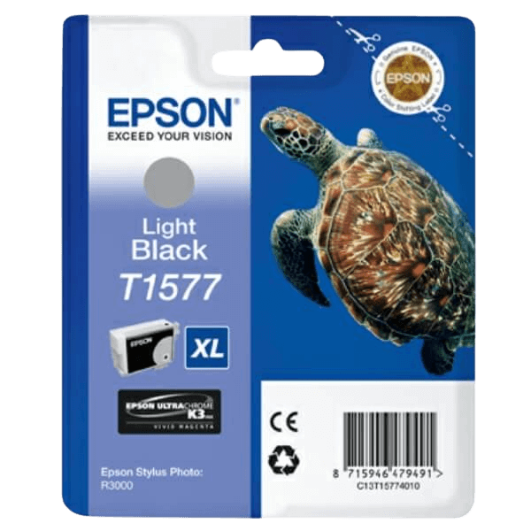 C13T15774010 Epson T1577 ljus svart Skrivarpatron - 25,9 ml. - Original