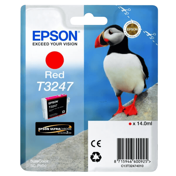 C13T32474010 Epson T3247 röd Skrivarpatron - 14 ml. - Original