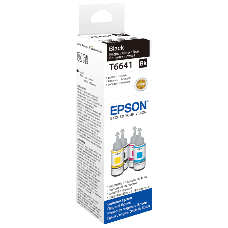 C13T664140 Epson T6641 svart bläck refill - 70 ml. - Original