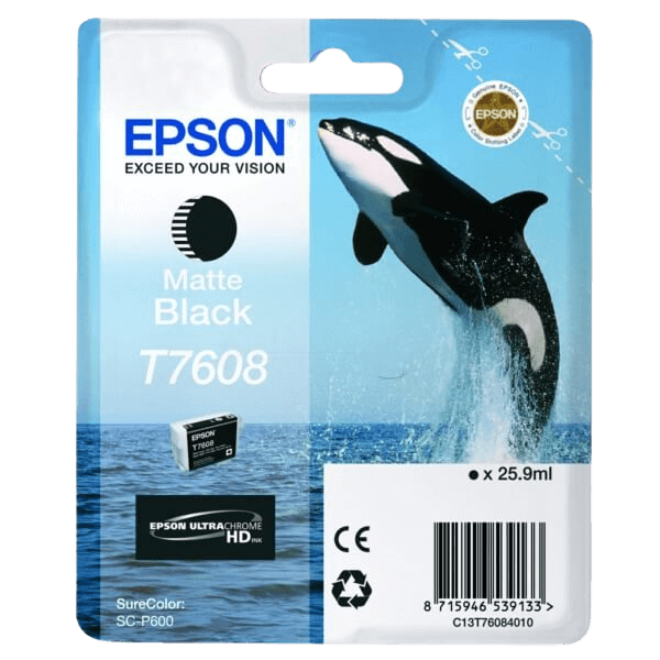 C13T76084010 Epson T7608 matt svart Skrivarpatron - 25,9 ml. - Original