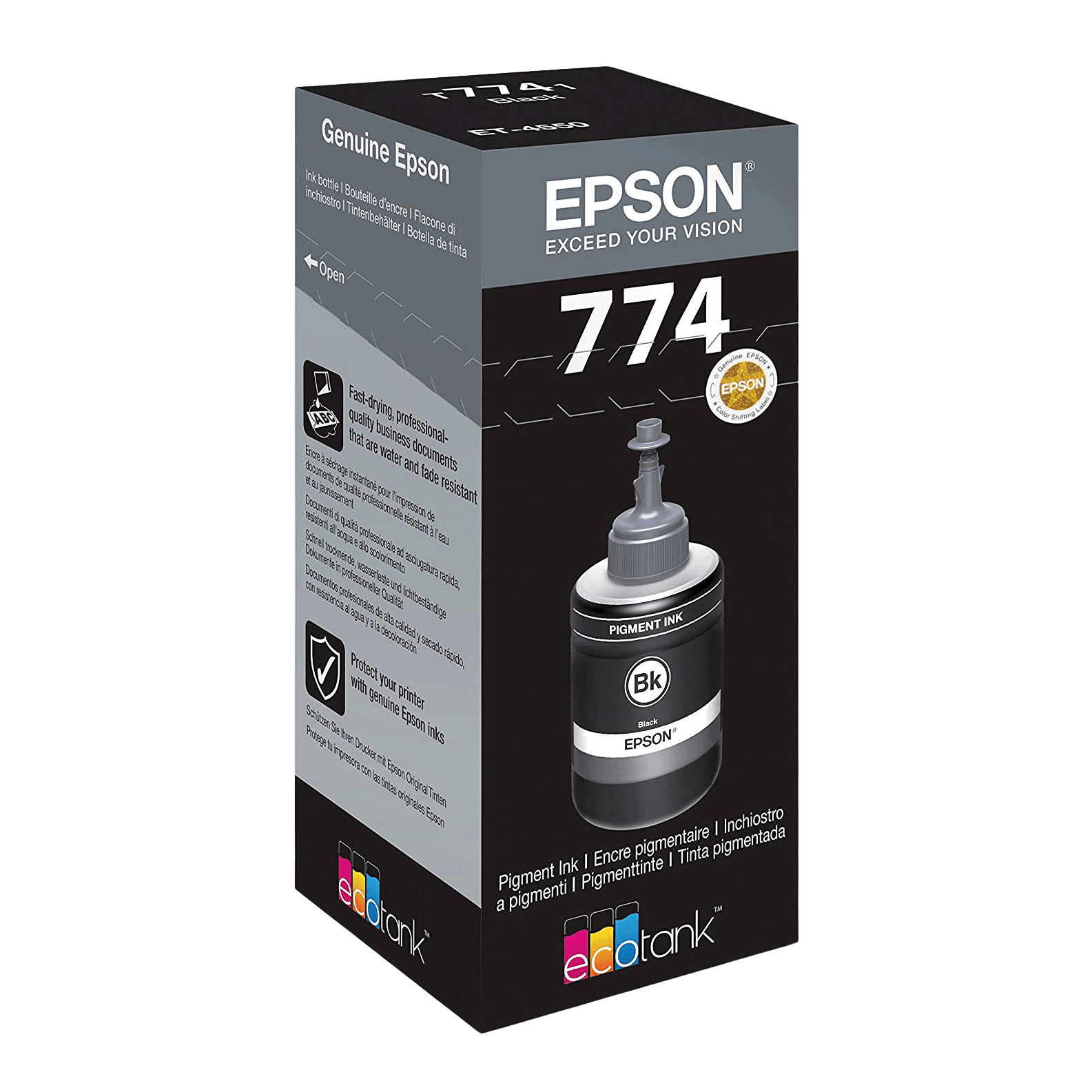 C13T774140 Epson T7741 svart bläck refill - 140 ml. - Original