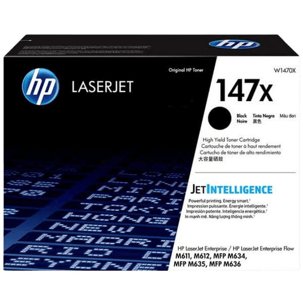 W1470X HP 147X svart XL toner - 25200 sidor - Original