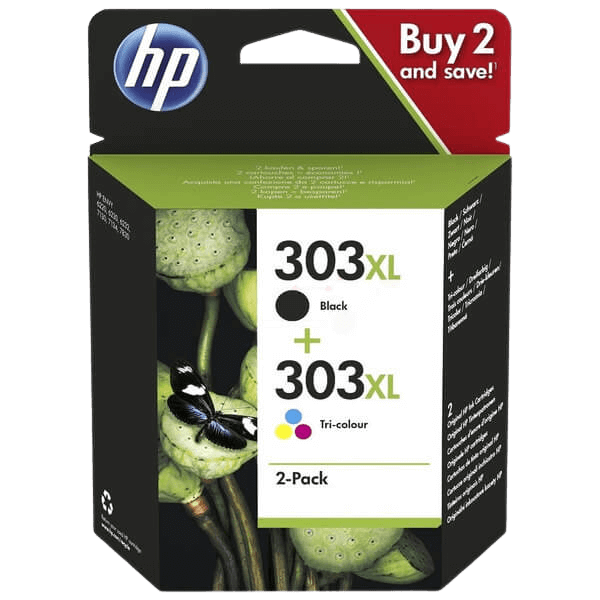 3YN10AE HP 303XL CMYK Skrivarpatron - 12 + 10 ml. - Original
