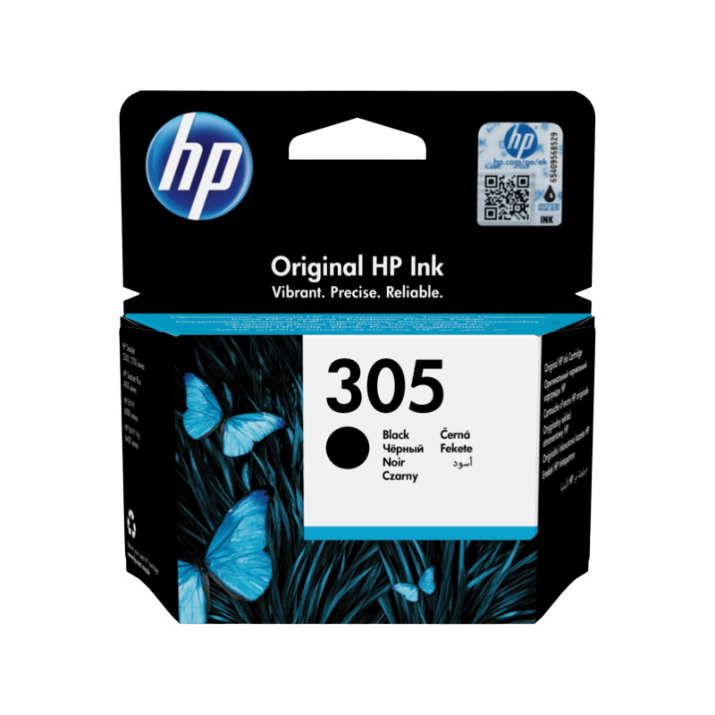 3YM61AE HP 305 svart Skrivarpatron - 2 ml. - Original