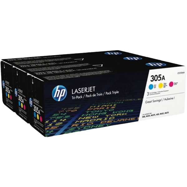 CF370AM HP 305A 3 färger i en toner - 7800 sidor - Original