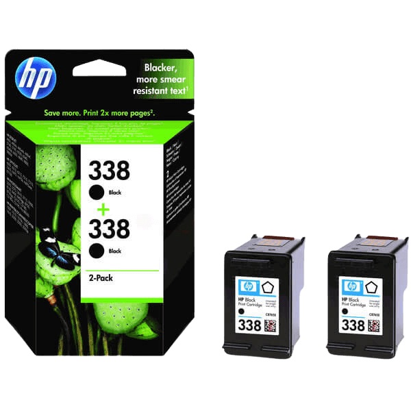 CB331EE HP 338 svart twin pack Skrivarpatron - 22 ml. - Original