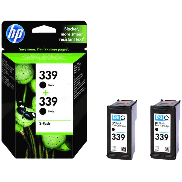 C9504EE HP 339 svart twin pack Skrivarpatron - 42 ml. - Original