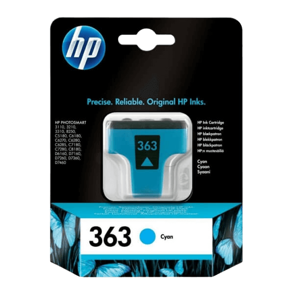 C8771EE HP 363 cyan Skrivarpatron - 4 ml. - Original
