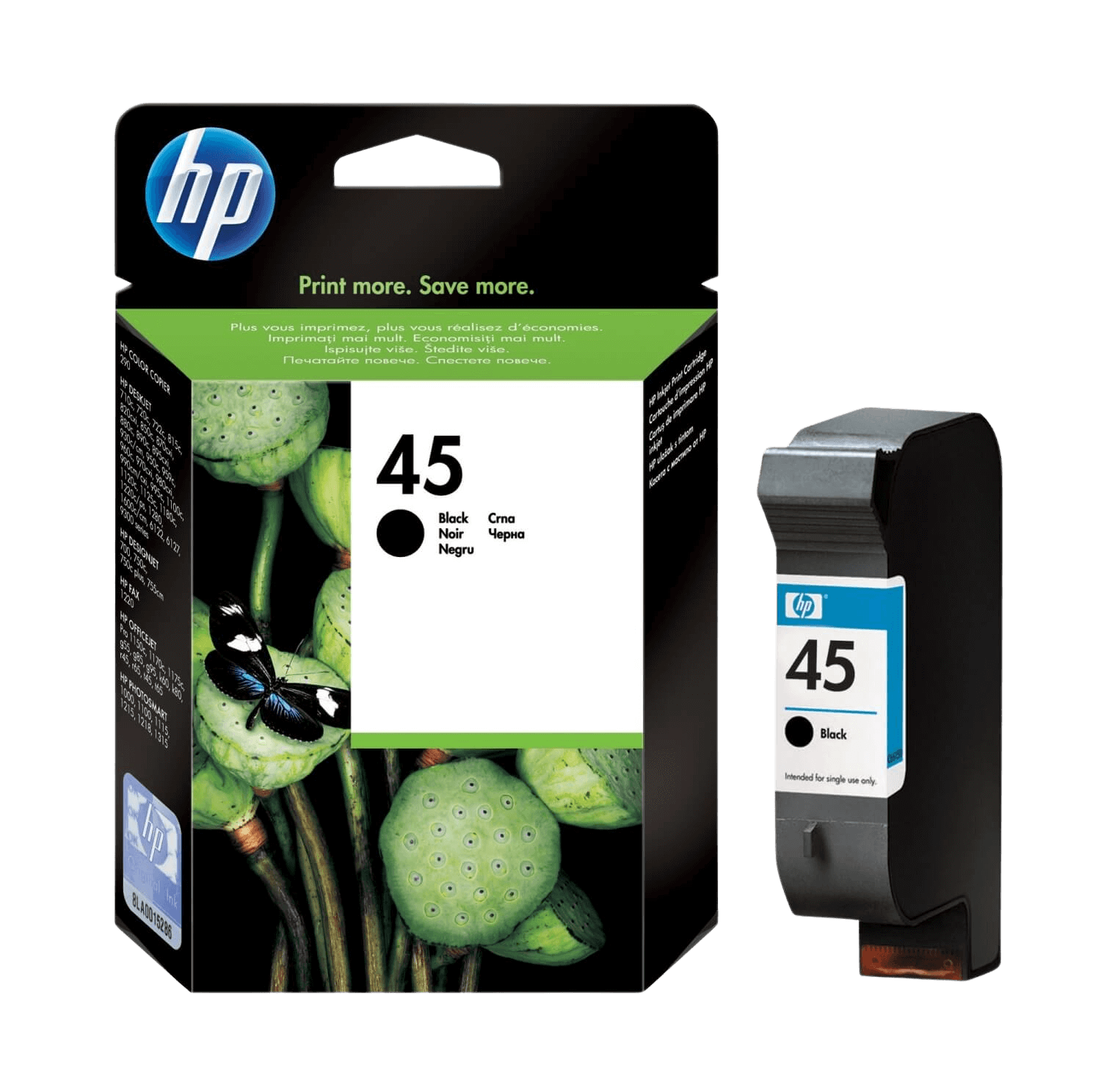 51645AE HP 45 svart XL Skrivarpatron - 45 ml. - Original