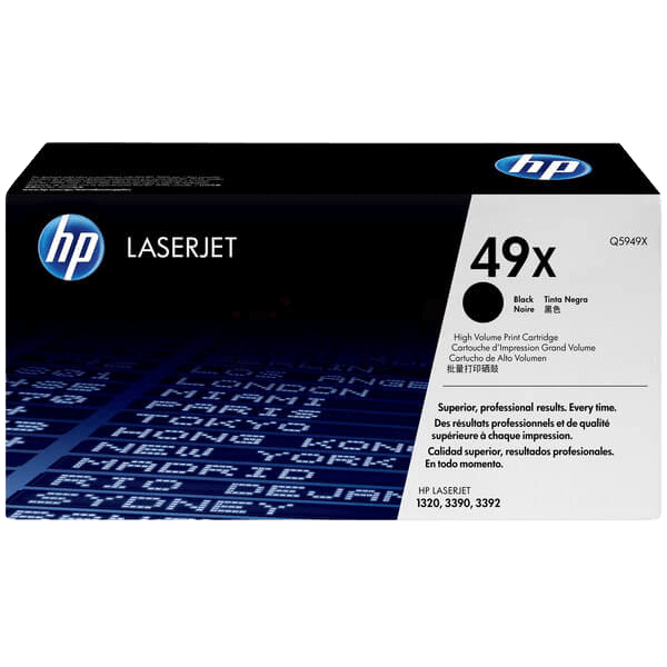 Q5949X HP 49X svart XL toner - 6000 sidor - Original