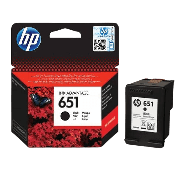 C2P10AE HP 651 svart Skrivarpatron - 600 sidor - Original