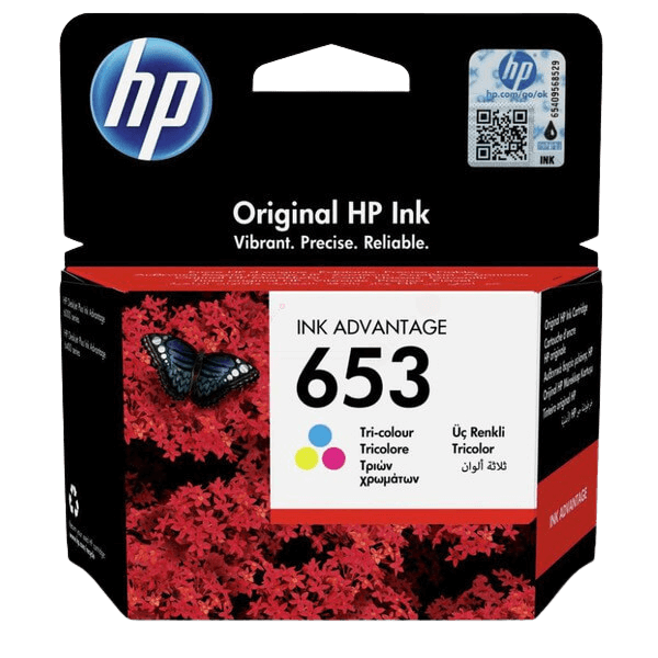 3YM74AE HP 653 3 färger i en Skrivarpatron - 5 ml. - Original