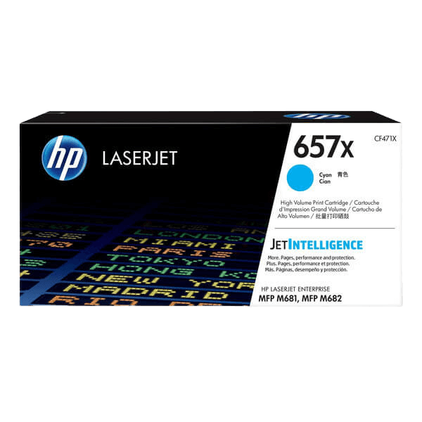 CF471X HP 657X cyan XL toner - 23000 sidor - Original