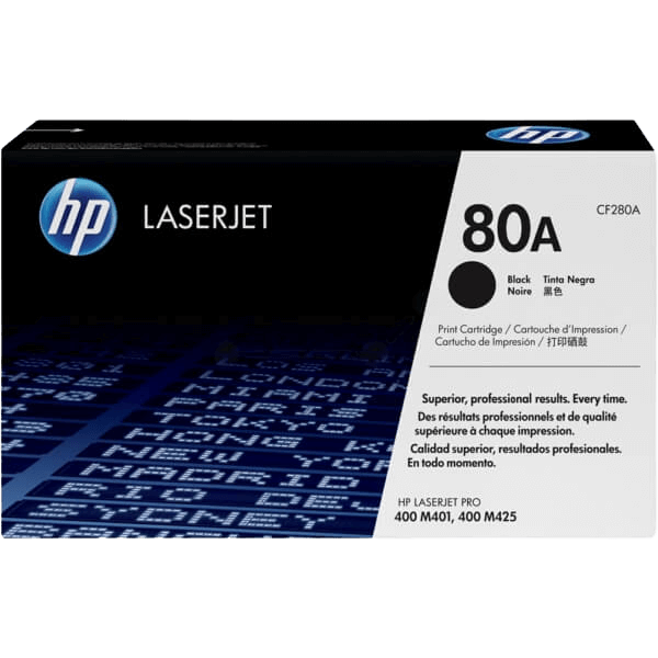 CF280A HP 80A svart toner - 2700 sidor - Original