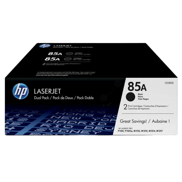 CE285AD HP 85A svart twin pack toner - 3200 sidor - Original