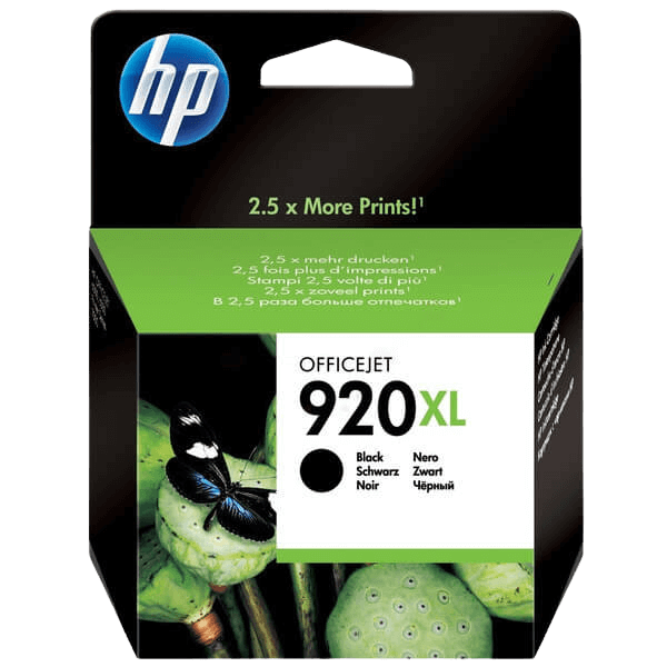 CD975AE HP 920 svart XL Skrivarpatron - 1200 sidor - Original