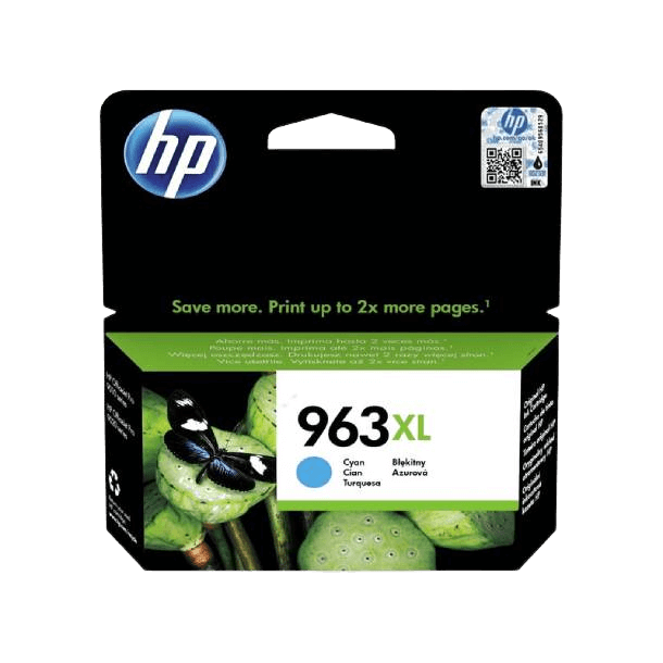 3JA27AE HP 963XL cyan Skrivarpatron - 1600 sidor - Original